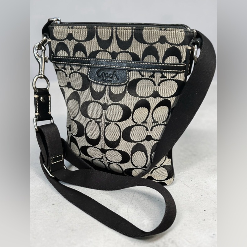 Coach Black and Cream Crossbody Bag